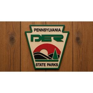 Pennsylvania DER State Parks Sign Department Environmental Resources DNR Hunt